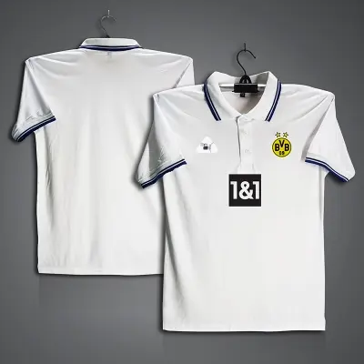 Picture of Borussia Dortmund Football Jersey For Men - Half Sleeve Collar Polo t shirt - Dortmund Fan Jersey