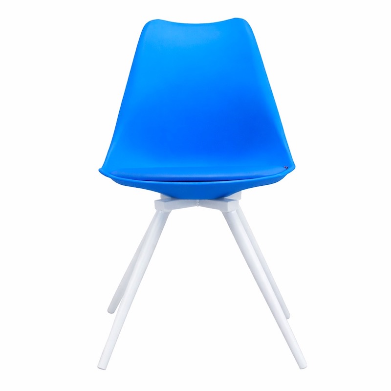 Picture of REGAL Tulip Chair-201 (Sky Blue)- WHITE LEG