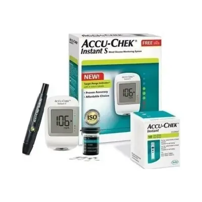 Picture of Accu Chek Instant S Blood Glucose Meter With 25 Test Strips Free, Made in Germany