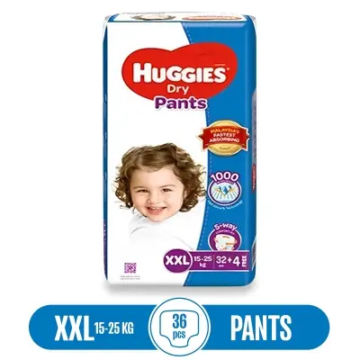 Picture of Huggies Dry Pant Style Diaper 2XL (15-25Kg)- 36 Pieces