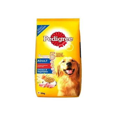 Picture of Pedigree Adult Dry Dog Food, Chicken & Vegetables 10kg Pack Thailand