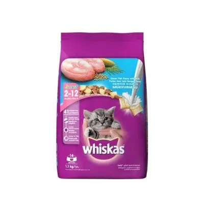 Picture of Whiskas Junior 2-12 Months Cat Food Ocean Fish With Milk 1.1kg Pack