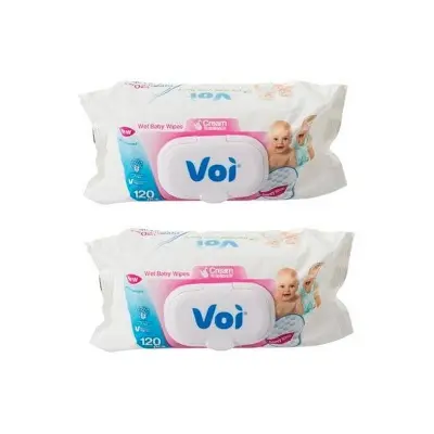 Picture of Voi Baby Wet Wipes Cream Lotion 120 Pcs Pack, Made in Turkey