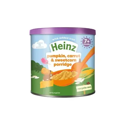 Picture of Heinz Pumpkin Carrot & Sweetcorn Porridge 240gm 7+ Months, Made in UK