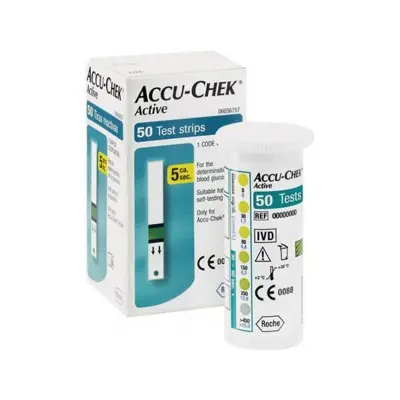 Picture of AccuChek Active Strips Box 50 Pcs, Germany