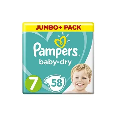 Picture of Pampers Baby Dry Size 7 Belt 15kg 58 Pcs (UK)
