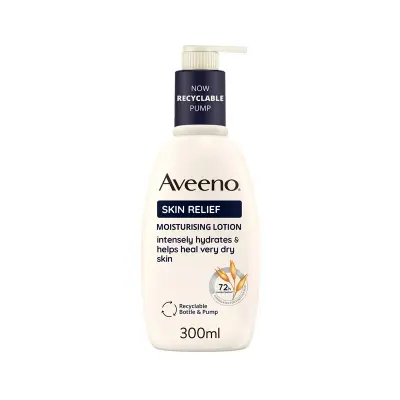 Picture of Aveeno Skin Relief Moisturising Lotion For Itchy Dry Skin AVEENO, Made in UK