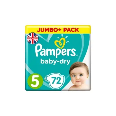 Picture of Pampers Baby Diaper Belt System Size 5, 11-16kg 72 Pcs Pack, Made in UK