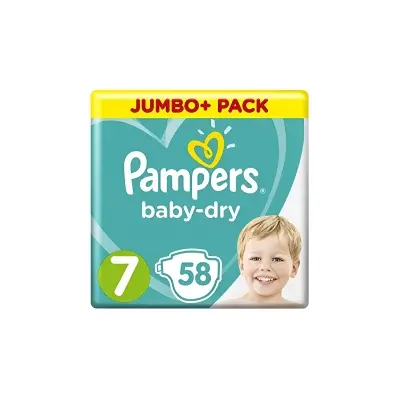 Picture of Pampers Baby Diaper Belt System Size 7, 15kg+ 58 Pcs Pack, Made in UK