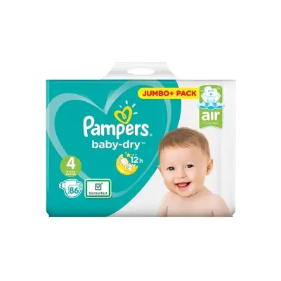 Picture of Pampers Baby Diaper Belt System Size 4, 9-14kg 86 Pcs Pack, Made in UK