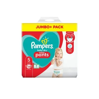 Picture of Pampers Baby Size 5 Pant 12-17kg 60 Pcs, Made in UK