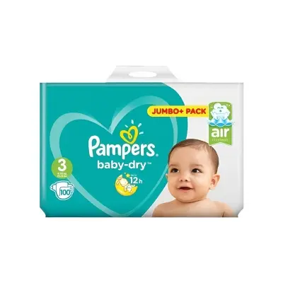 Picture of UK Baby Diaper Dry Size 3 Belt System 6-10 kg- 100 Pcs Pack (UK)