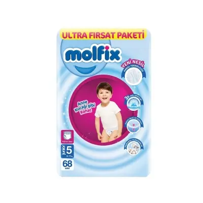 Picture of Molfix 5 Pants 12-17 kg Baby Diaper 68 Pcs Pack, Turkey