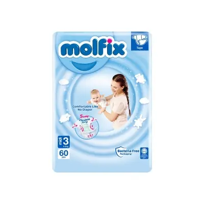 Picture of Molfix Baby Diaper Belt 3 Midi 4-9 kg 58 Pcs Pack, Made in Turkey