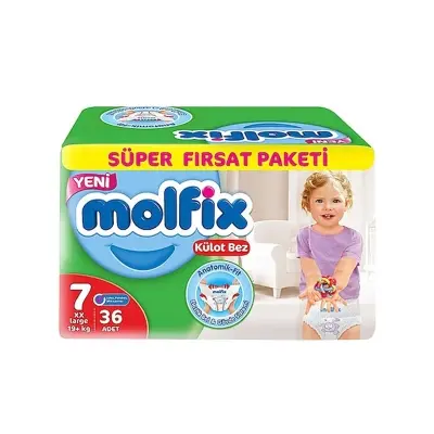 Picture of Molfix 7 Pants Baby Diaper (19+kg) 36 Pcs, Made in Turkey