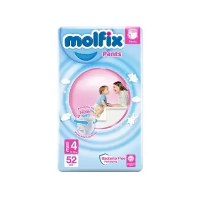 Picture of Molfix 4 Pants 9-14 kg Baby Diaper 58 Pcs Pack, Made in Turkey
