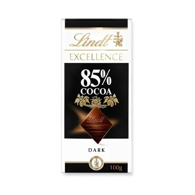 Picture of Lindt Excellence Dark Chocolate 85%, 100gm Pack