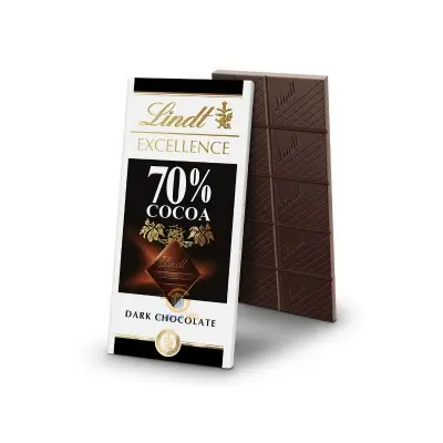 Picture of Lindt EXCELLENCE 70% Cocoa Dark Chocolate Bar, 100gm Pack