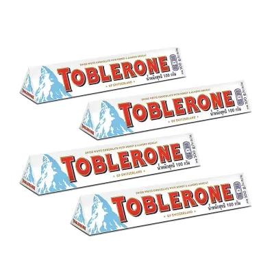 Picture of Toblerone White Chocolate 4 Pcs Pack of 4 X 100g Switzerland