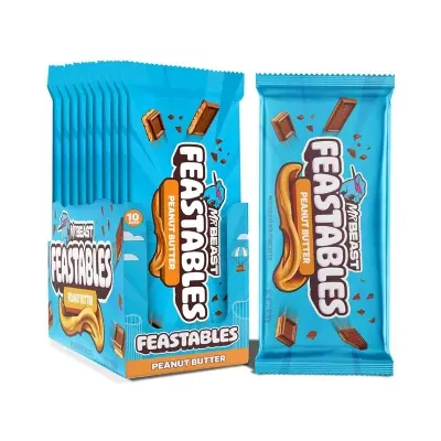 Picture of Feastables Mr Beast Peanut Butter Chocolate Bar 60g, Made in USA