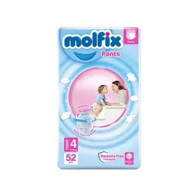 Picture of Molfix Baby Diaper Pants 4 Maxi 9-14 kg 58 Pcs Pack, Made in Turkey