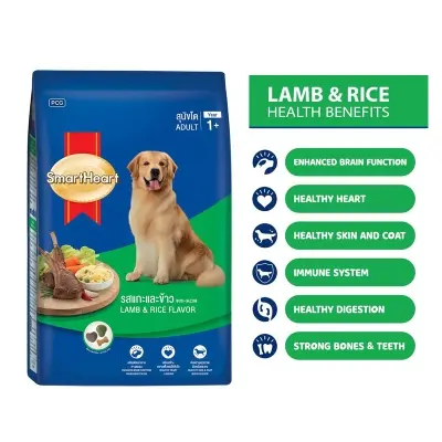 Picture of Smart Heart Adult Dog Food Dry Lamb and Rice 10kg