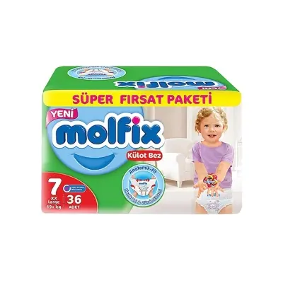 Picture of Molfix 7 Pants Baby Diaper (19+kg) 36 Pcs Pack, Turkey