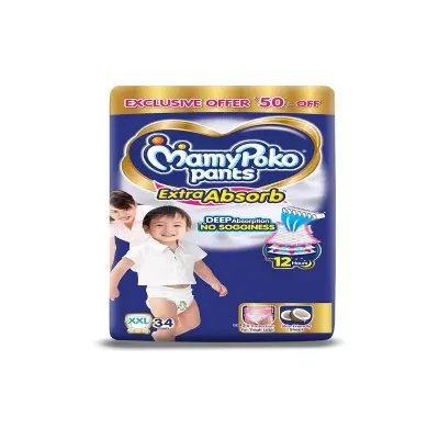 Picture of Mamypoko XXL Pants 15-25kg Baby Diaper 34 Pcs Pack