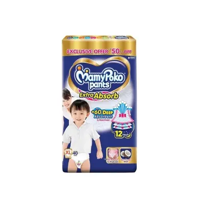 Picture of Mamypoko XL Pants 12-17kg Baby Diaper 40 Pcs Pack