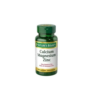 Picture of Nature's Bounty Calcium, Magnesium and Zinc 100 Capsules, Made in USA