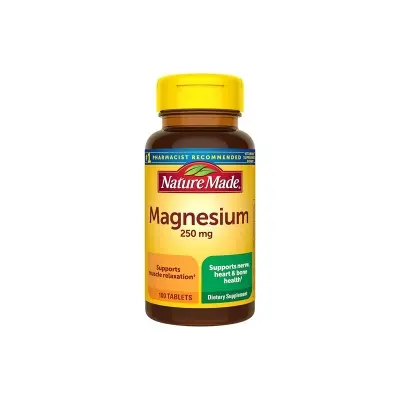 Picture of Nature Made Magnesium Oxide 250mg 100 Tablets, Made in USA