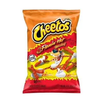 Picture of Cheetos Crunchy Flaming Hot Chips 227gm, Made in USA