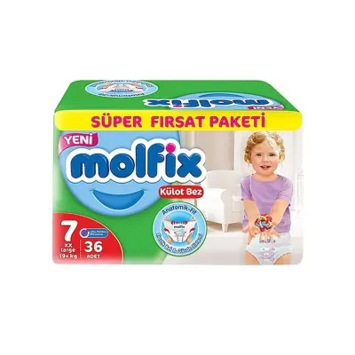 Picture of Molfix 7 Pants Baby Diaper XXXL 36 Pcs Pack, Made in Turkey Wholesale Express BD