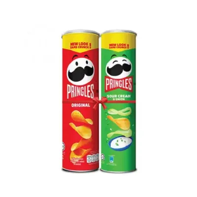 Picture of Pringles Chips Variety Pack - Original, Sour Cream & Onion - 2 Pack, Made in USA