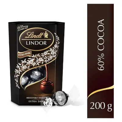 Picture of Lindt Lindor Extra Dark Chocolate Truffles Box 200gm Wholesale Express BD