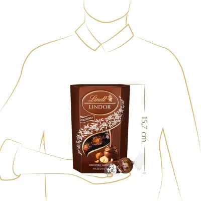 Picture of LINDT Lindor Hazelnut Cornet 200g Wholesale Express BD