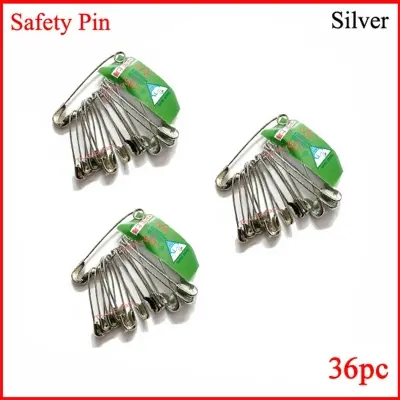Picture of Safety Pin (Silver) - 36 Pieces or 12 Pairs or 3 Dozens