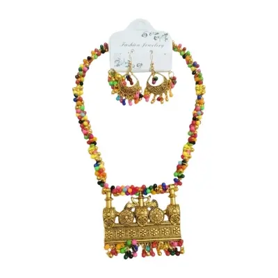 Picture of Necklace Set Fashion Accessories For Women Long Necklace SetMetal and puti - Necklace For Girls - Necklace For Girls