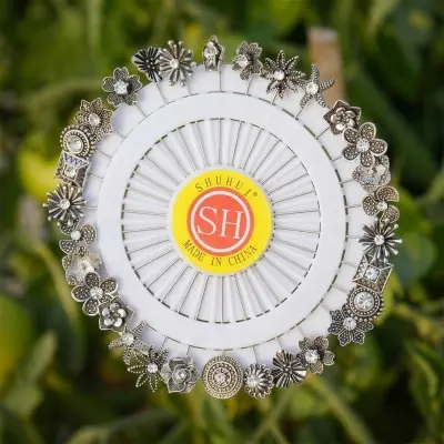 Picture of 5/10 Piece Antic Metal And Stone Hijab Pins Brooches For Women & Girls, Hijab pin For women.