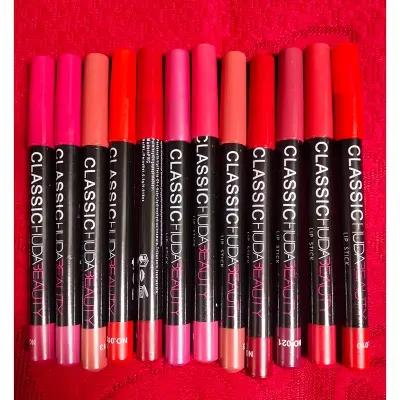 Picture of CLASSIC HUDA BEAUTY Wooden Pencil Lipstick Set -12 Pieces