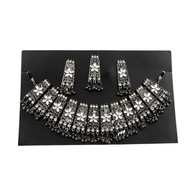 Picture of Stone Choker Necklace Set With Earring beautiful Trendy gorgeous Choker Necklace Set