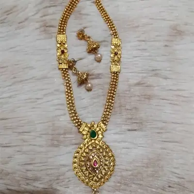 Picture of Traditional Long Set Gold Plated 1 Layers necklace