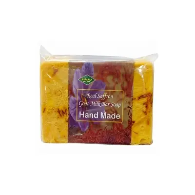 Picture of Hand Made Real Saffron Goat Milk Bar Soap -90g