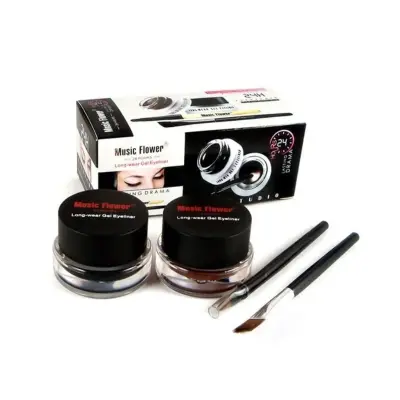 Picture of Music Flower Gel Black + Brown 2-color Gel Eyeliner Smudge- Proof & Water Proof Eye Liner |