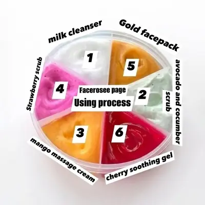 Picture of 6 in 1 Vip Rainbow Combo Face Pack - 500 gm