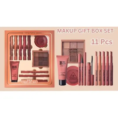 Picture of HengFang Makeup BB Cream Liquid Eyeliner Eyebrow Pencil Mascara Lipstick Eyeshadow Blush Powder Cosmetics full set Gift Box