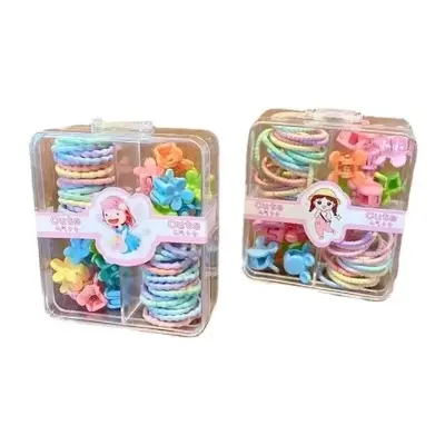 Picture of Children'S High Level Hair Small Rubber Band Cute Baby High Elastic Super Durable Head Rope Baby Cartoon Small Grab Clip (Pack of 1 box)