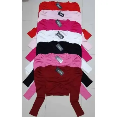 Picture of Full Sleeve Puff Crop Top Blouse For Women - 1 pis