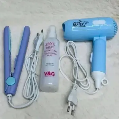 Picture of Mini hair dryer and Mini hair straightener Combo 🥰