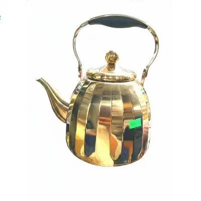Picture of stainless steel kettle, likely used for boiling water. Key features